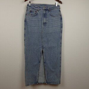 Industry Republic Clothing Maxi Skirt Women's Size 6 Blue Denim Long